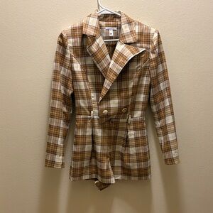 Atoir sparkly plaid blazer